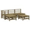 vidaXL Salon de jardin 5 pcs bois de pin impr&eacute;gn&eacute;