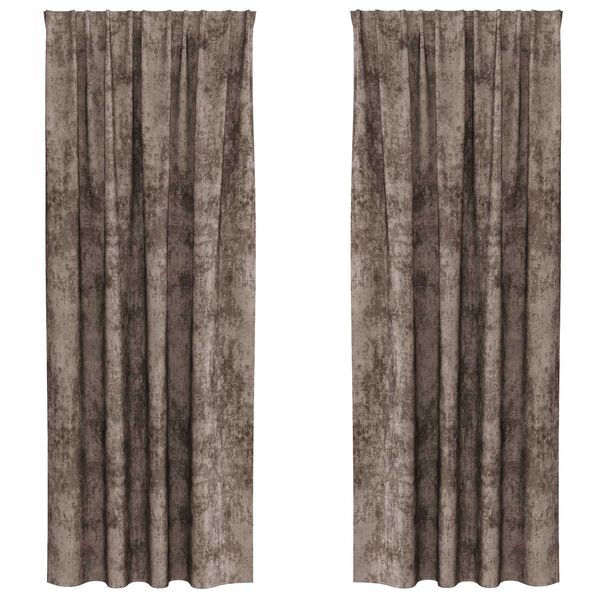 vidaXL Rideaux en velours 2 pcs Cappuccino 225 x 140 cm Velours