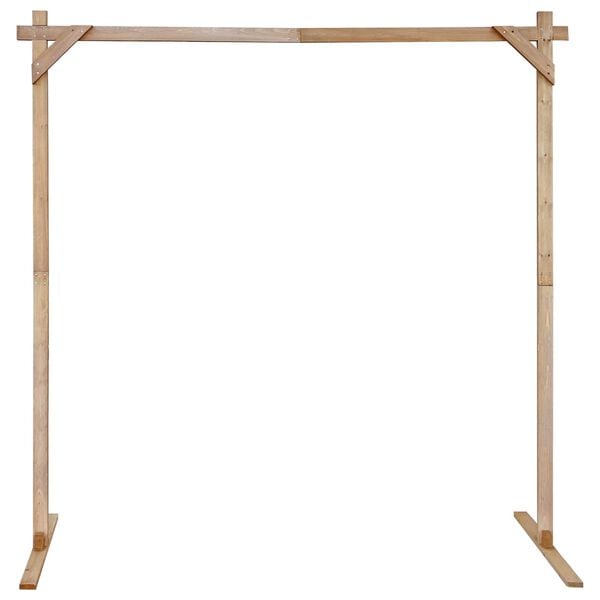 vidaXL Arche de mariage Marron Clair 225 x 95 x 226 cm