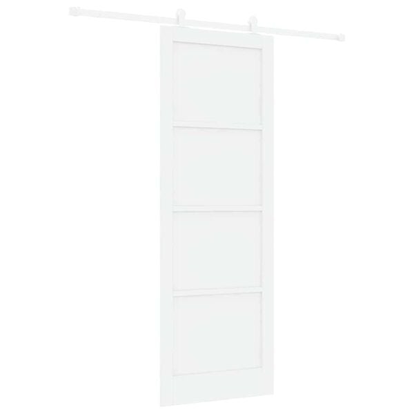 vidaXL Porte coulissante ORKDAL Blanc 83 x 232 cm Pin massif