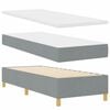 vidaXL Lit &agrave; ressorts avec matelas Gris clair 80 x 200 cm tissu