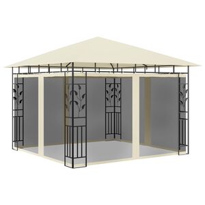 vidaXL Belv&eacute;d&egrave;re avec moustiquaire 3x3x2,73 m Cr&egrave;me 180 g/m&sup2;