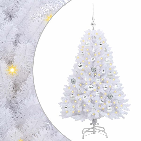 vidaXL Sapin de No&euml;l Artificiel &agrave; Branches Articul&eacute;es Blanc 120 cm