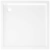 vidaXL Receveur de douche carré ABS Blanc 80x80 cm