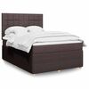 vidaXL Sommier &agrave; lattes de lit avec matelas Marron fonc&eacute; 140x190 cm