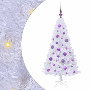 vidaXL Sapin de No&euml;l artificiel avec 150 LED Blanc 120 cm PVC et Acier