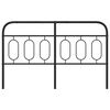 vidaXL T&ecirc;te de lit de remplacement m&eacute;tal noir 150 cm