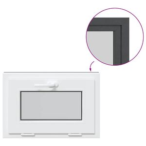 vidaXL Fen&ecirc;tre sous-sol RISOR 60x40 cm inclinable 3vitrages anthracite