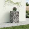 vidaXL Lit sur&eacute;lev&eacute; gabion Argent&eacute; 50 x 50 x 80 cm Acier galvanis&eacute;