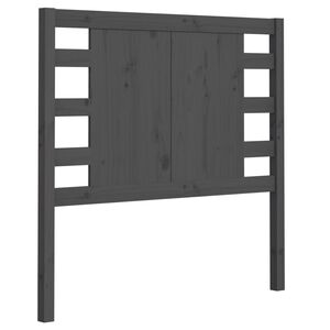 vidaXL T&ecirc;te de lit Gris 96x4x100 cm Bois massif de pin