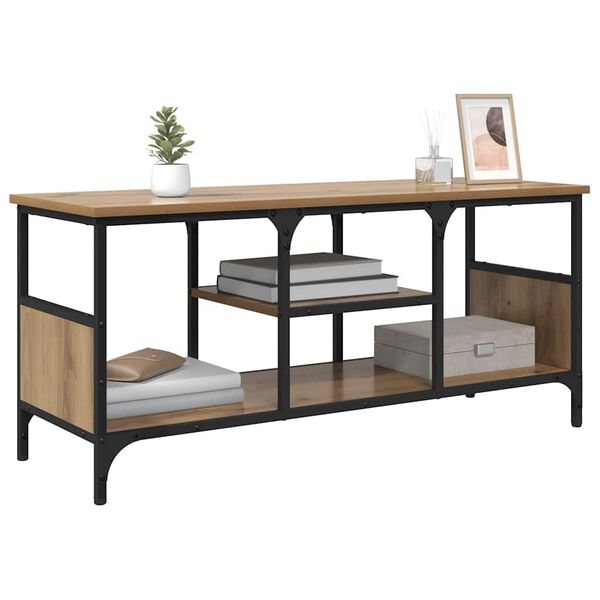 vidaXL Meuble TV Ch&ecirc;ne artisanal 100 x 35 x 45 cm