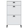 vidaXL Armoire à chaussures VIKEN blanc bois d'ingénierie