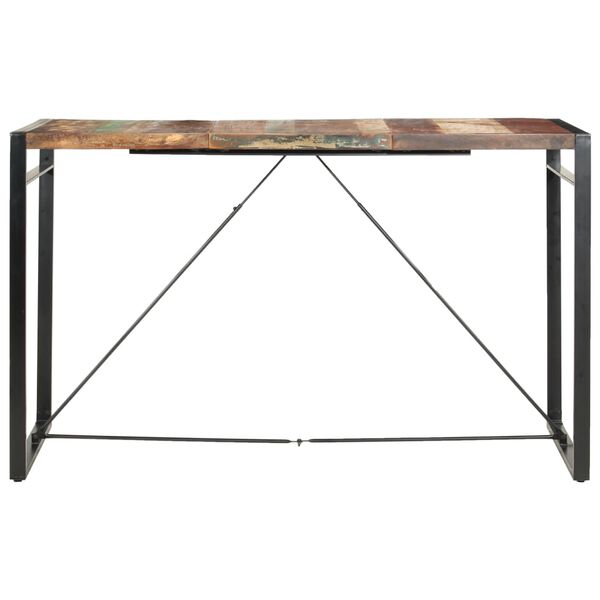 vidaXL Table de bar 180x90x110 cm Bois de r&eacute;cup&eacute;ration solide