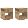 vidaXL Table d'appoint 2 pcs Ch&ecirc;ne artisanal 40,5 x 40 x 45 cm