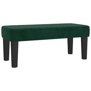 vidaXL Banc Vert fonc&eacute; 70x30x30 cm Velours