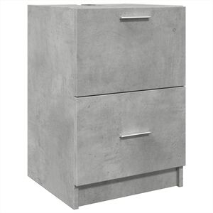 vidaXL Armoire d'&eacute;vier gris b&eacute;ton 40x37x59 cm bois d'ing&eacute;nierie