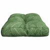 vidaXL Coussin de palette motif de feuilles 80x40x12 cm tissu
