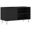 vidaXL Armoire &agrave; disques noir 85x38x48 cm bois d'ing&eacute;nierie