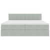 vidaXL Lit de Rangement avec matelas Gris clair 100 x 200 cm