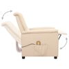 vidaXL Fauteuil de massage Crème Tissu