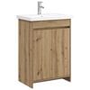 vidaXL Ensemble de mobilier de salle de bain Ch&ecirc;ne artisanal