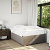 vidaXL Sommier &agrave; lattes de lit avec matelas Taupe 120x200 cm Tissu