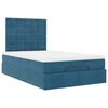 vidaXL Cadre de lit ottoman avec matelas bleu foncé 120x200 cm velours