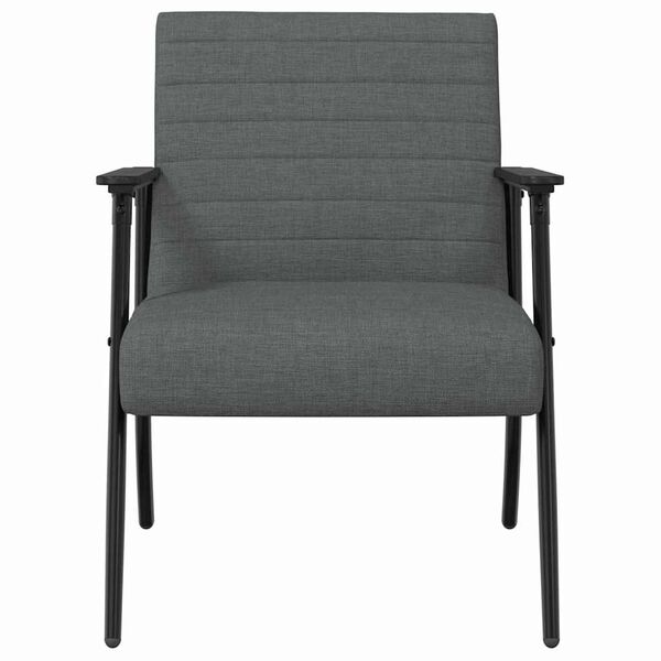 vidaXL fauteuil Gris fonc&eacute; 59 x 75 x 78 cm tissu