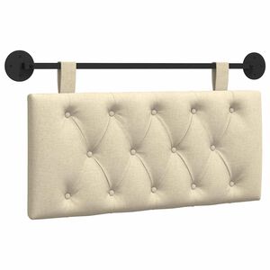 vidaXL T&ecirc;te de lit suspendue Cr&egrave;me Tissu
