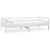 vidaXL Lit de repos avec matelas 90x200 cm Blanc Bois de pin massif