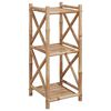 vidaXL &Eacute;tag&egrave;re &agrave; 3 niveaux carr&eacute; bambou