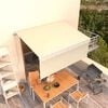 vidaXL Auvent r&eacute;tractable manuel avec store 3,5x2,5 m Cr&egrave;me