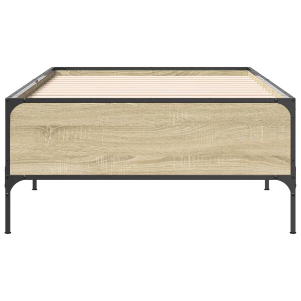 vidaXL Cadre de lit sans matelas ch&ecirc;ne sonoma 100x200 cm