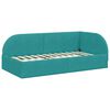 vidaXL Cadre de lit d'angle avec matelas 2 pcs Turquoise Velours