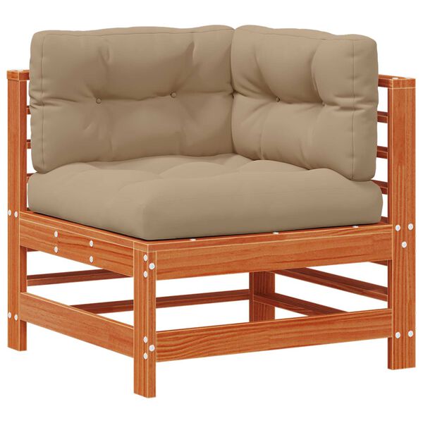 vidaXL Ensemble de salon de jardin 5 pcs Brun Cir&eacute; Pin massif