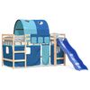 vidaXL Lit mezzanine enfants avec tunnel sans matelas bleu 80x200 cm