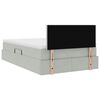 vidaXL Lit de Rangement avec matelas Gris clair 120 x 190 cm Velours