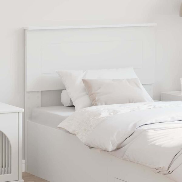 vidaXL Tête de lit avec tête de lit Blanc 90 cm Bois d'ingénierie
