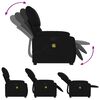 vidaXL Fauteuil de massage inclinable Noir Tissu