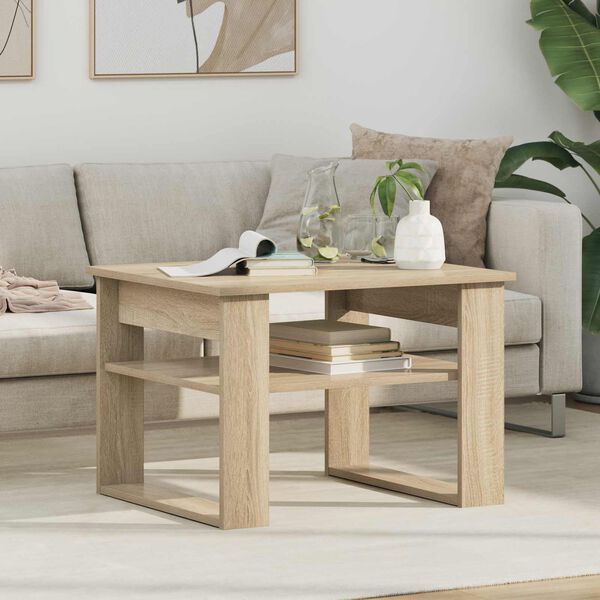 vidaXL Table basse Ch&ecirc;ne Sonoma 64 x 54 x 44 cm Bois d'ing&eacute;nierie
