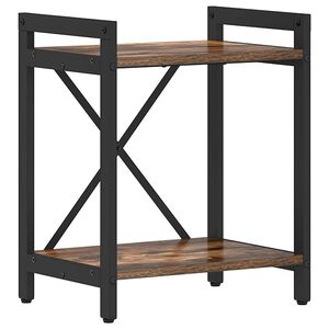 vidaXL &Eacute;tag&egrave;re 40 x 30 x 50 cm Bois d'ing&eacute;nierie Ch&ecirc;ne fum&eacute;