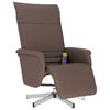 vidaXL Fauteuil inclinable de massage repose-pieds marron similicuir