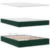 vidaXL Cadre de lit ottoman avec matelas vert fonc&eacute; 140x190 cm velours