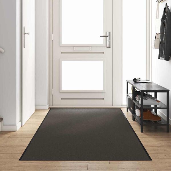 vidaXL Tapis d'entr&eacute;e Autre Anthracite et noir 120 x 350 cm