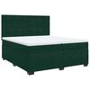 vidaXL Sommier &agrave; lattes de lit et matelas Vert fonc&eacute; 200x200cm Velours