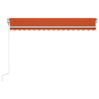 vidaXL Auvent rétractable automatique 450x350 cm Orange et marron