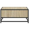 vidaXL Table basse ch&ecirc;ne sonoma 60,5x60,5x30cm bois d'ing&eacute;nierie/m&eacute;tal