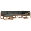 vidaXL Ensemble de canap&eacute;s d'ext&eacute;rieur 6 pcs Naturel et Anthracite