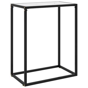 vidaXL Table console Blanc 60x35x75 cm Verre tremp&eacute;