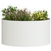 vidaXL Cache-pot de jardin Blanc 40 x 40 x 20 cm Acier